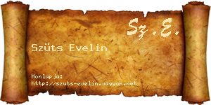 Szüts Evelin névjegykártya